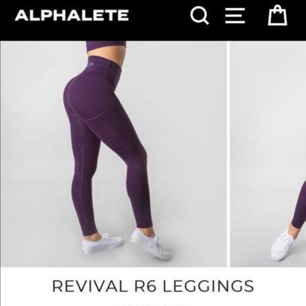 Alphalete Purple Noir Revival R6 Leggings